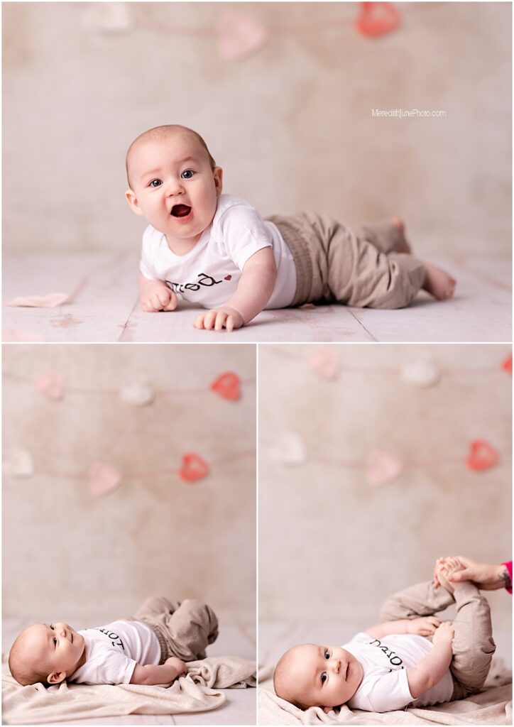 Valentine's day themed session for baby boy in Charlotte NC